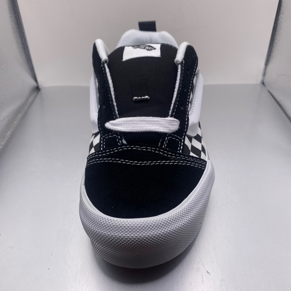 NEW Vans Knu Skool Checkerboard Black White Puffy Skate Shoes Kids 4 90s Retro - Picture 3 of 11